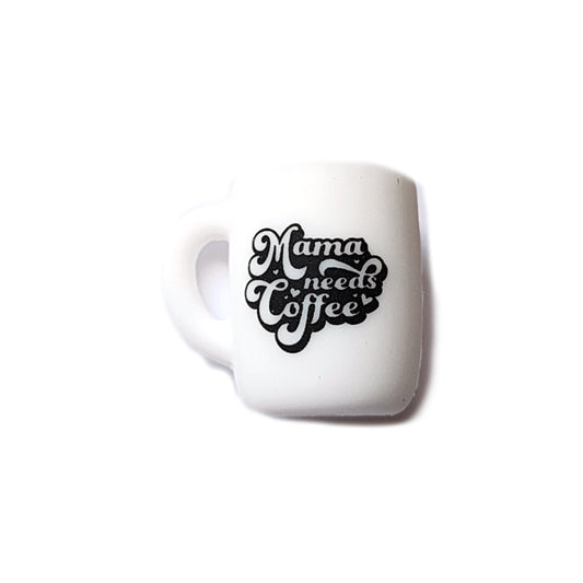 mama needs coffee cup silicone focal beads