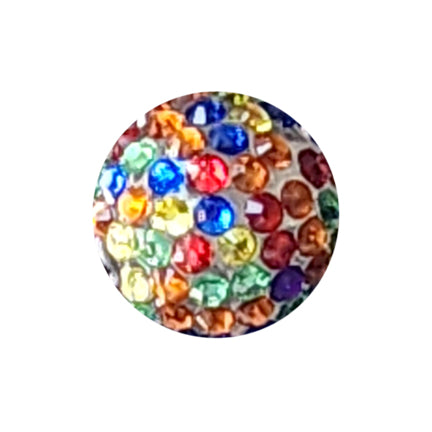 mardi gras rhinestone 20mm bubblegum beads