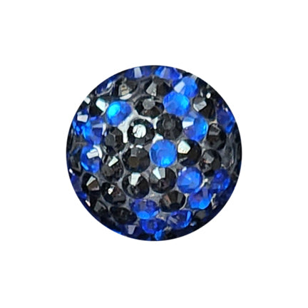 midnight rhinestone 20mm bubblegum beads