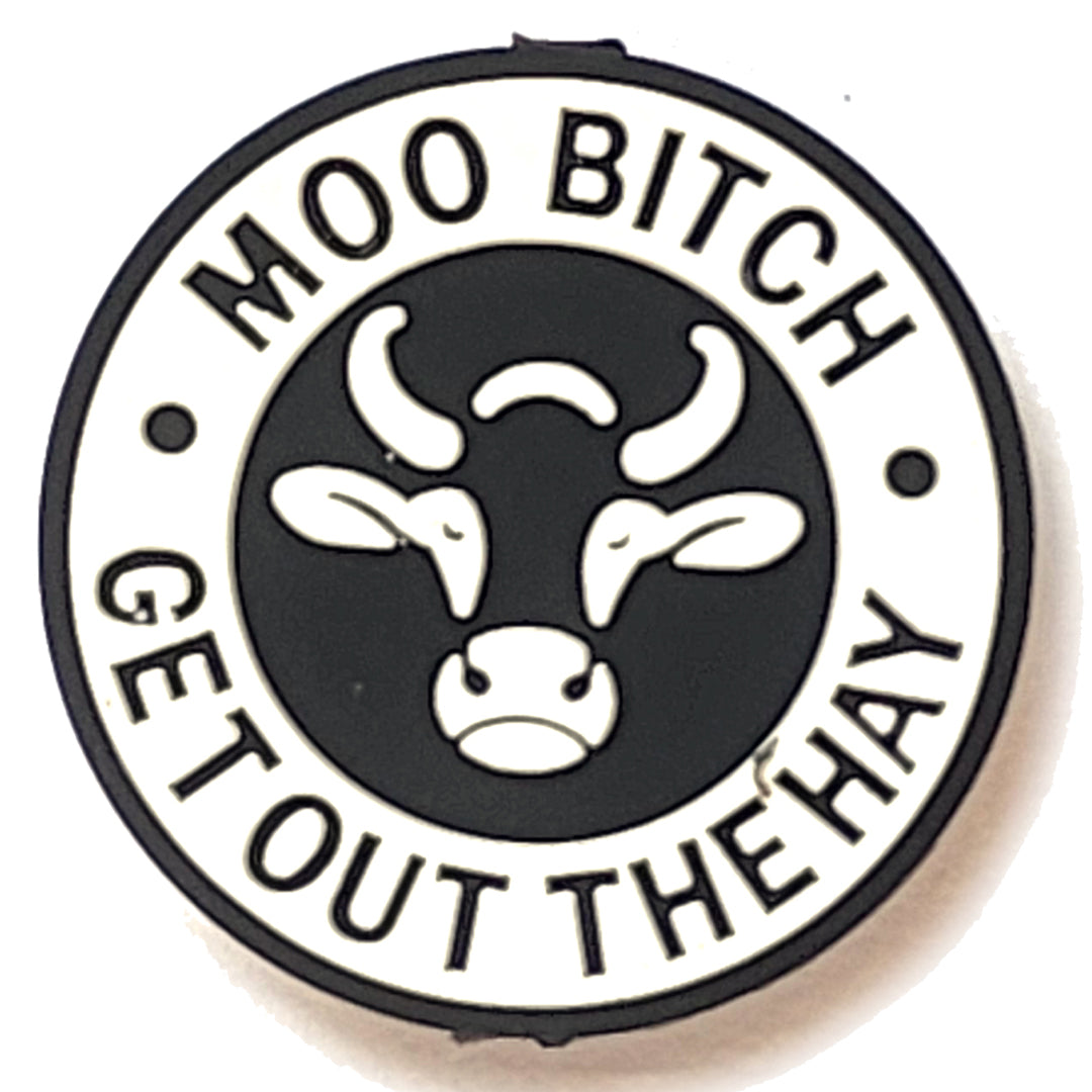 moo bitch get out the hay silicone focal beads