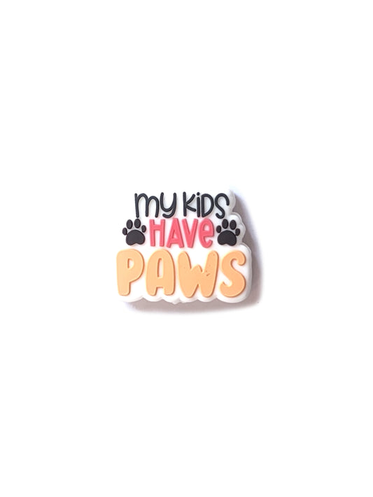 my kids have paws silicone focal beads