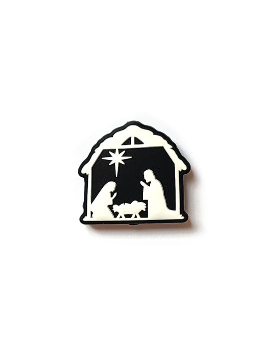 nativity scene silicone focal beads