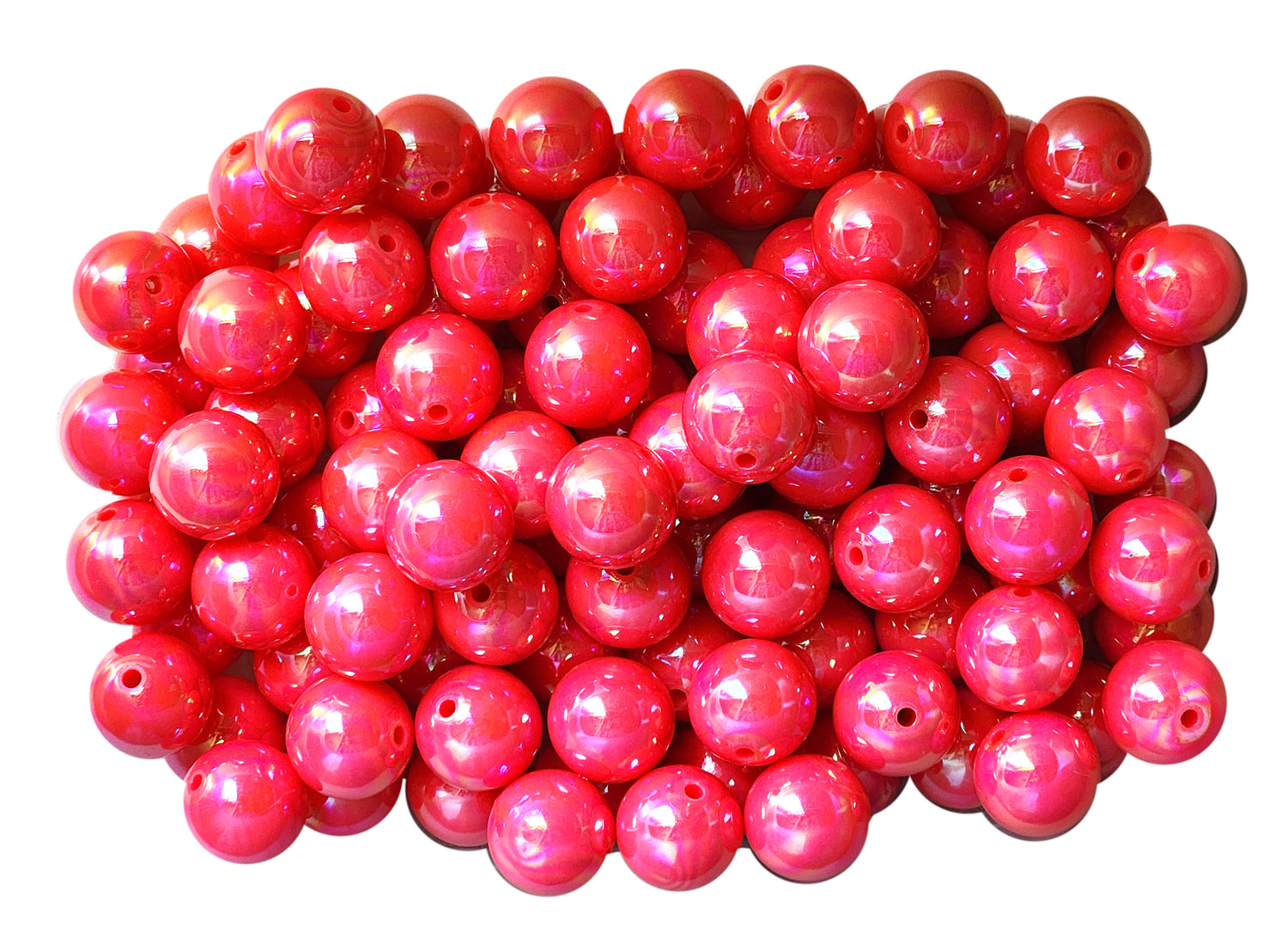 neon hot pink AB 20mm wholesale bubblegum beads
