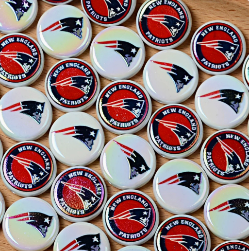 24mm nfl team logos custom printed wholesale acrylic focal beads