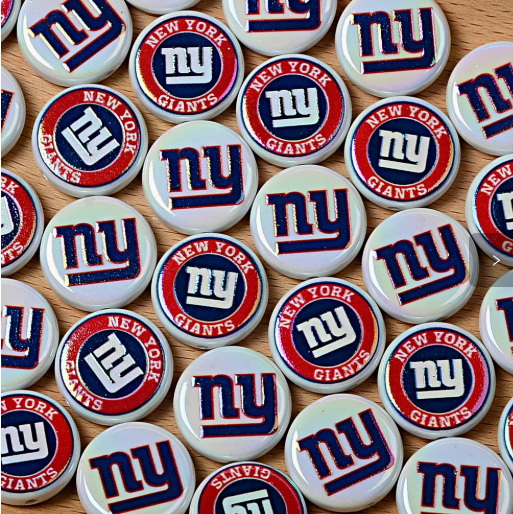 24mm nfl team logos custom printed wholesale acrylic focal beads