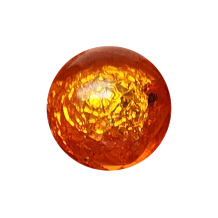 orange foil 20mm bubblegum beads