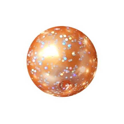 orange pearl glitter 20mm wholesale bubblegum beads