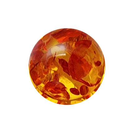 orange stained glass 20mm bubblegum beads
