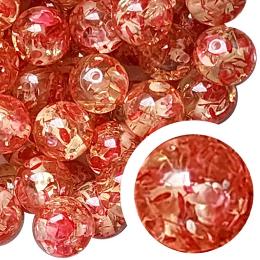 pink stained glass 20mm bubblegum beads