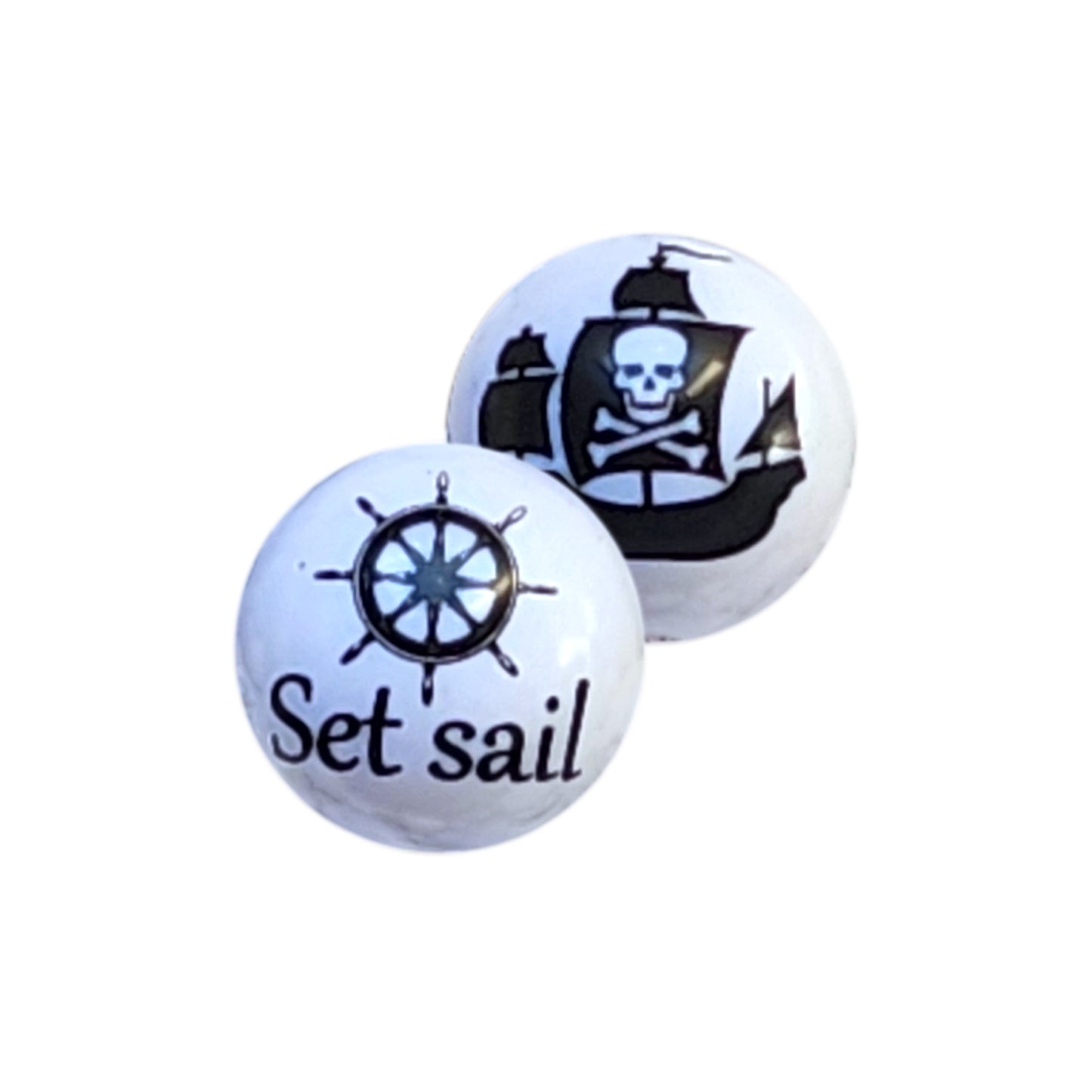 pirates set sail 20mm printed bubblegum beads