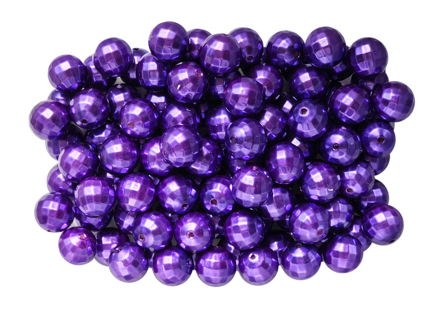 purple pearl disco 20mm bubblegum beads
