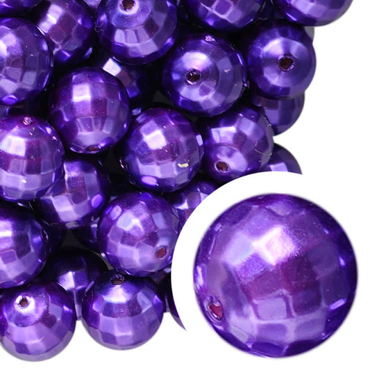 purple pearl disco 20mm wholesale bubblegum beads