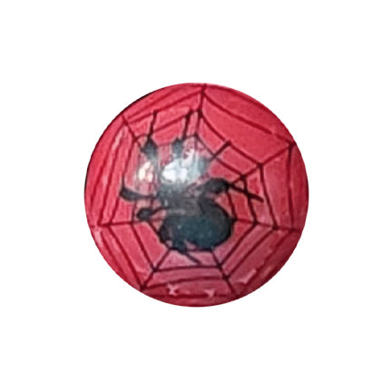 red black widow spider web 20mm printed bubblegum beads