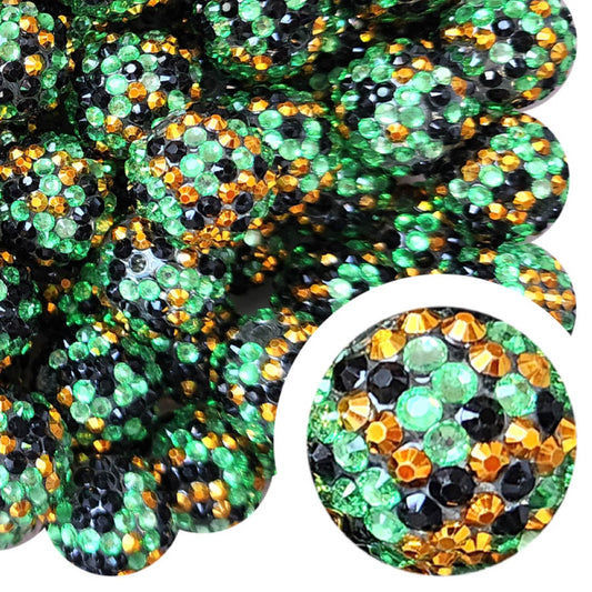 camo rhinestone 20mm bubblegum beads