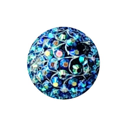 rhinestone spider web AB 20mm printed wholesale bubblegum beads