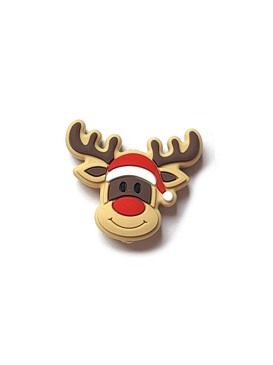 rudolph reindeer silicone focal beads