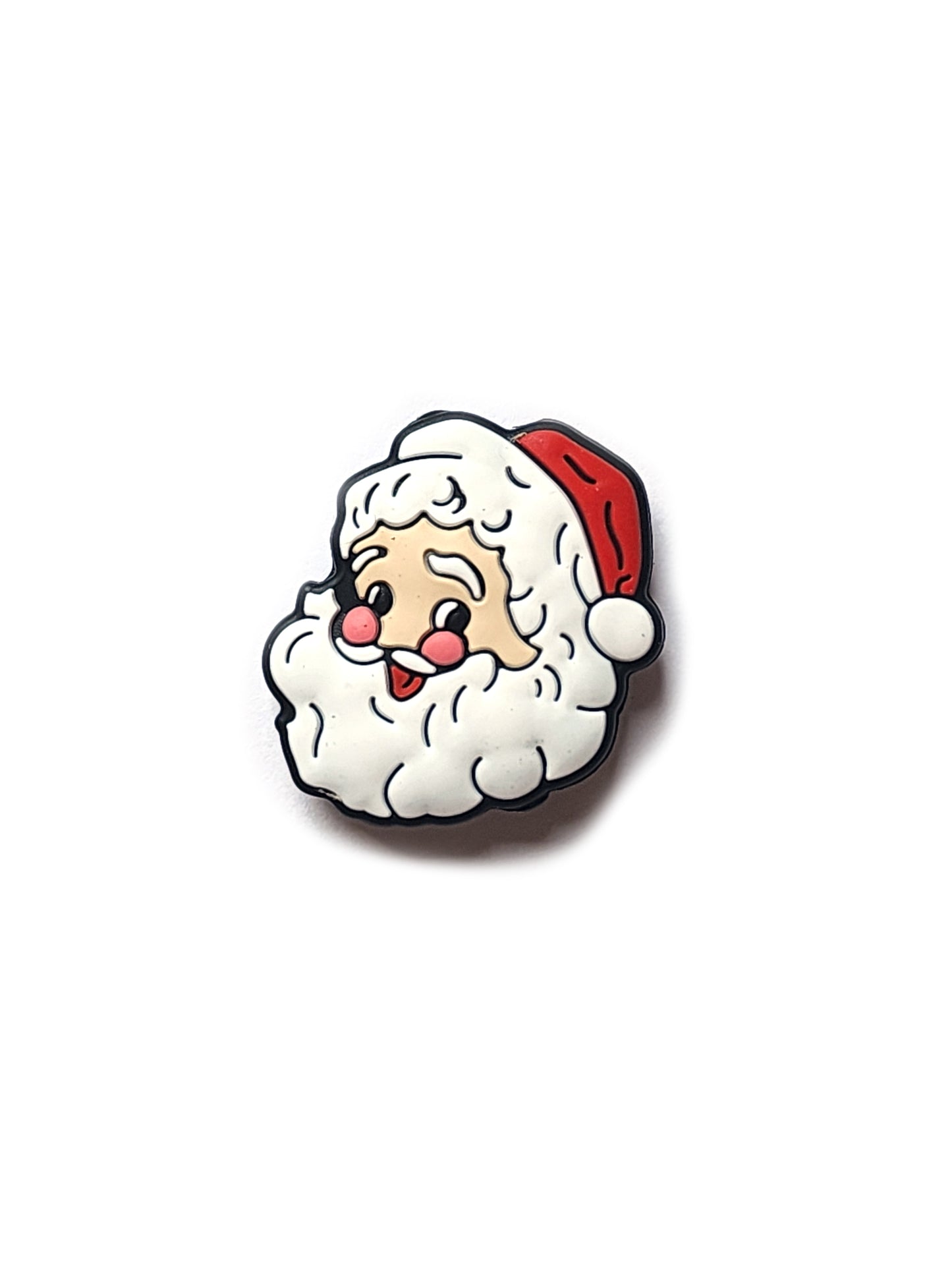 santa face silicone focal beads