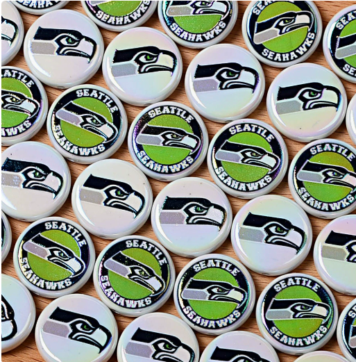 24mm nfl team logos custom printed wholesale acrylic focal beads