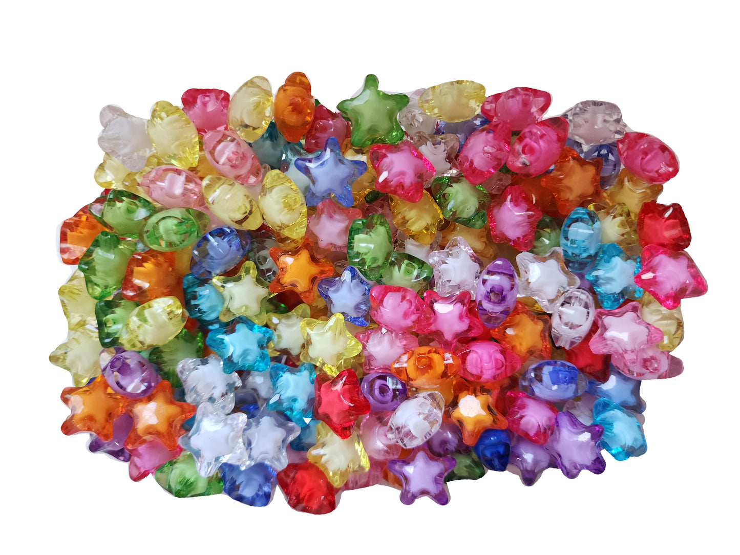 shooting stars 20mm bubblegum beads