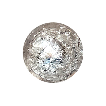 silver foil 20mm bubblegum beads