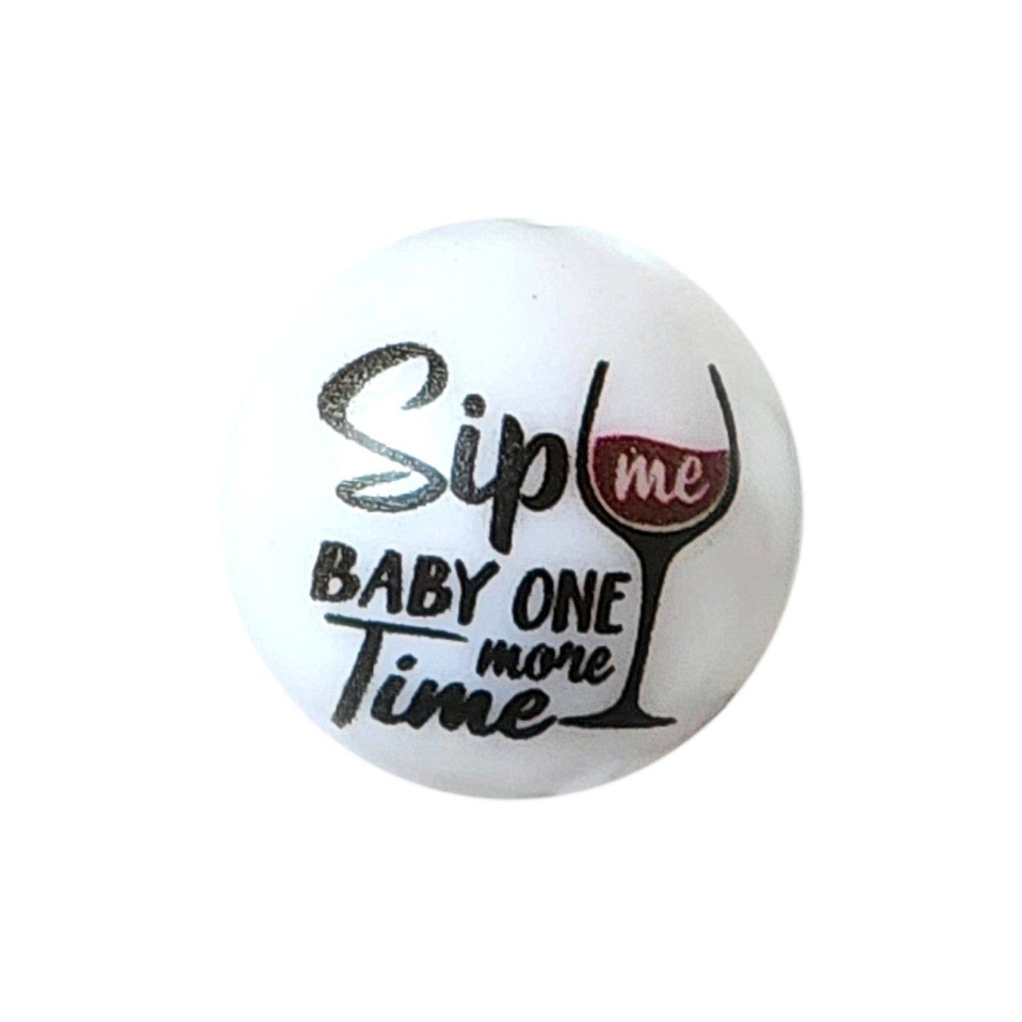 sip me baby one more time 20mm printed bubblegum beads