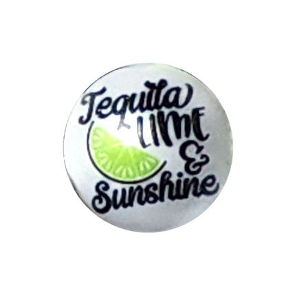 tequila lime & sunshine 20mm printed bubblegum beads