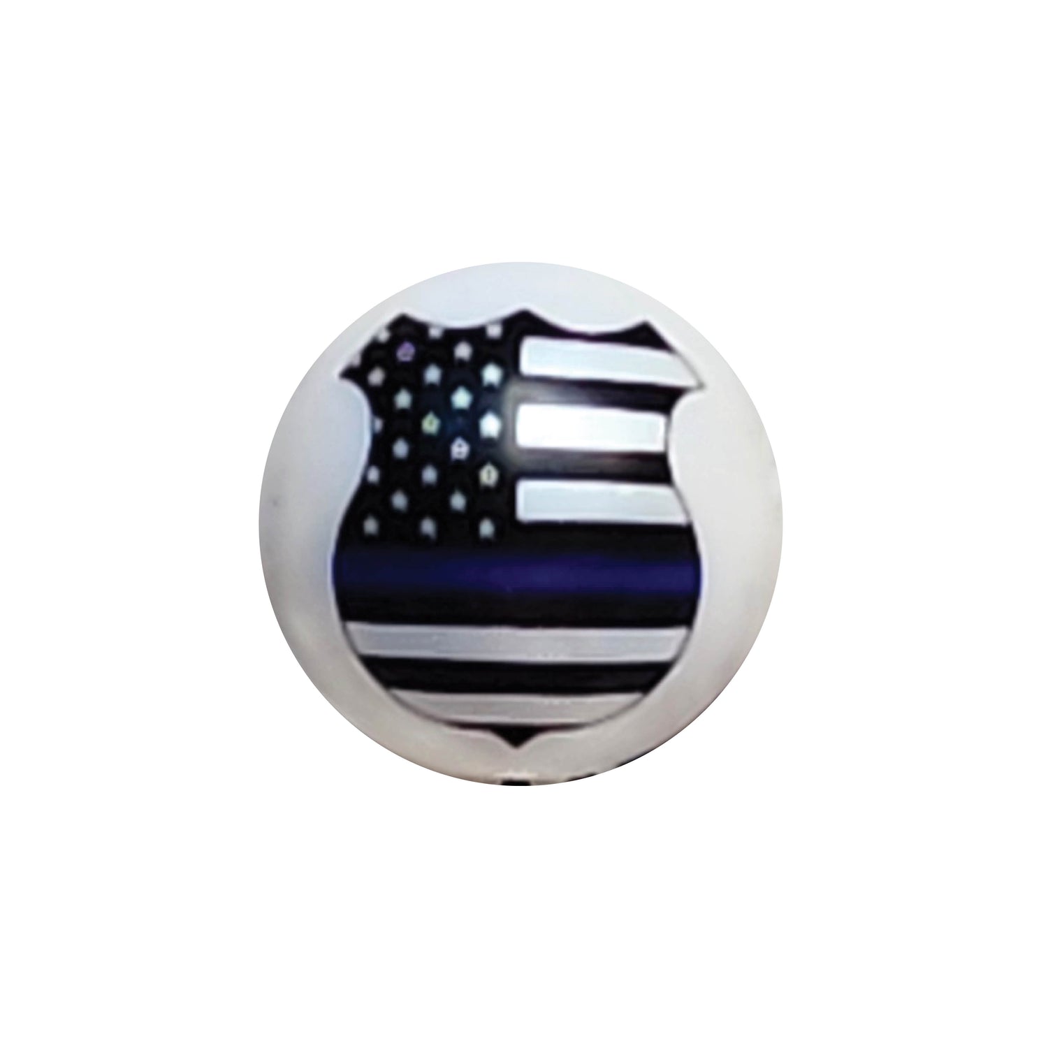 thin blue line badge large print 20mm printed bubblegum beads