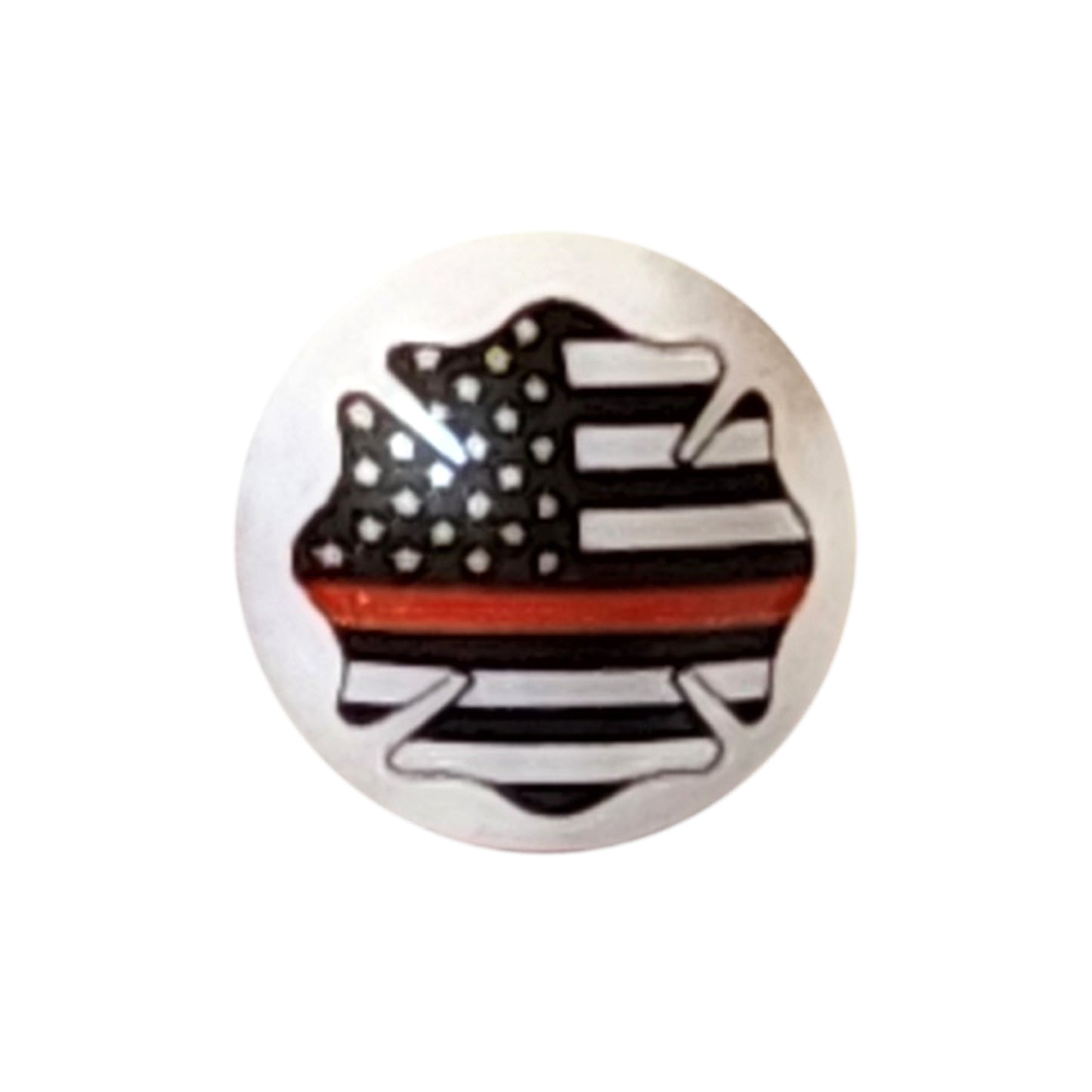 firefighter badge flag 20mm printed bubblegum beads