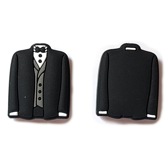 tuxedo silicone focal beads