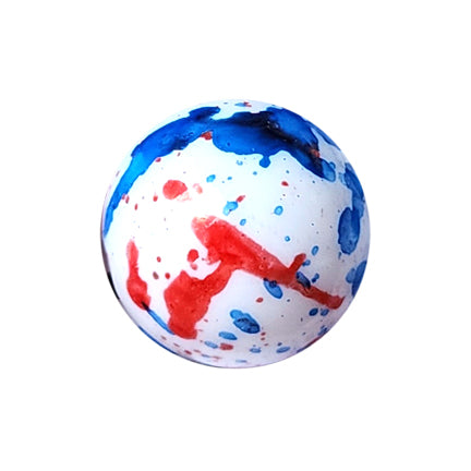 usa paint splatter 20mm printed wholesale bubblegum beads