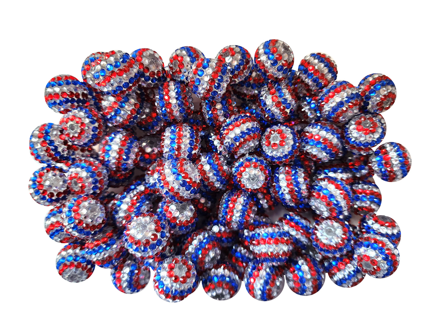 usa rhinestone 20mm bubblegum beads