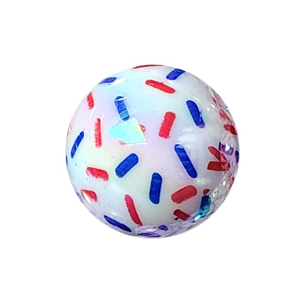 USA sprinkles AB 20mm printed bubblegum beads