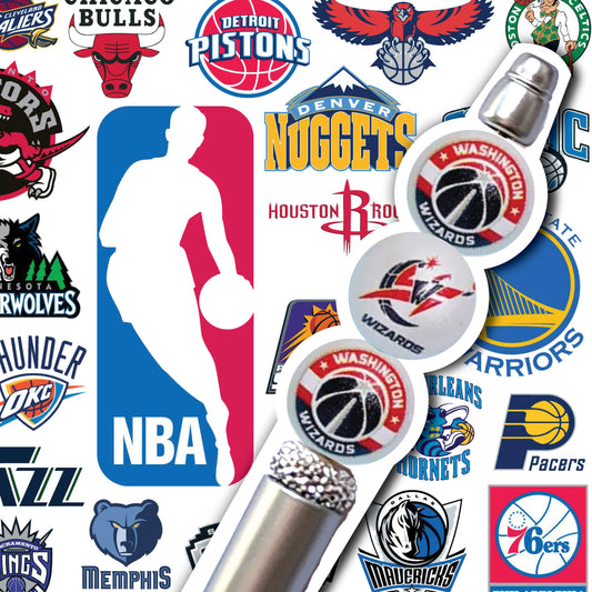 16mm washington wizards mix nba team logos custom printed wholesale bubblegum beads