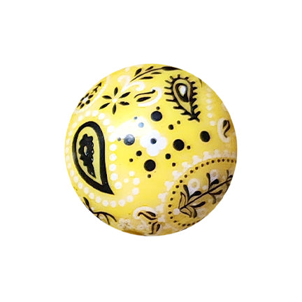 yellow bandana 20mm printed wholesale bubblegum beads