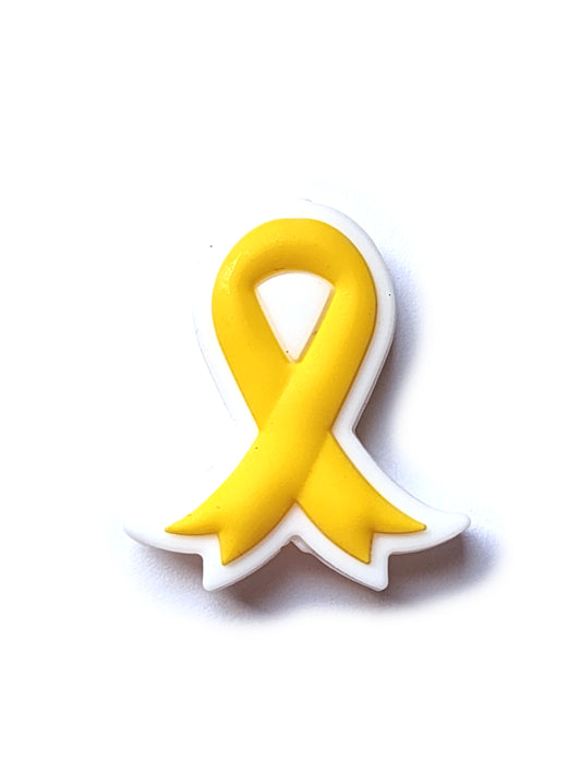 bone cancer ribbon silicone focal beads