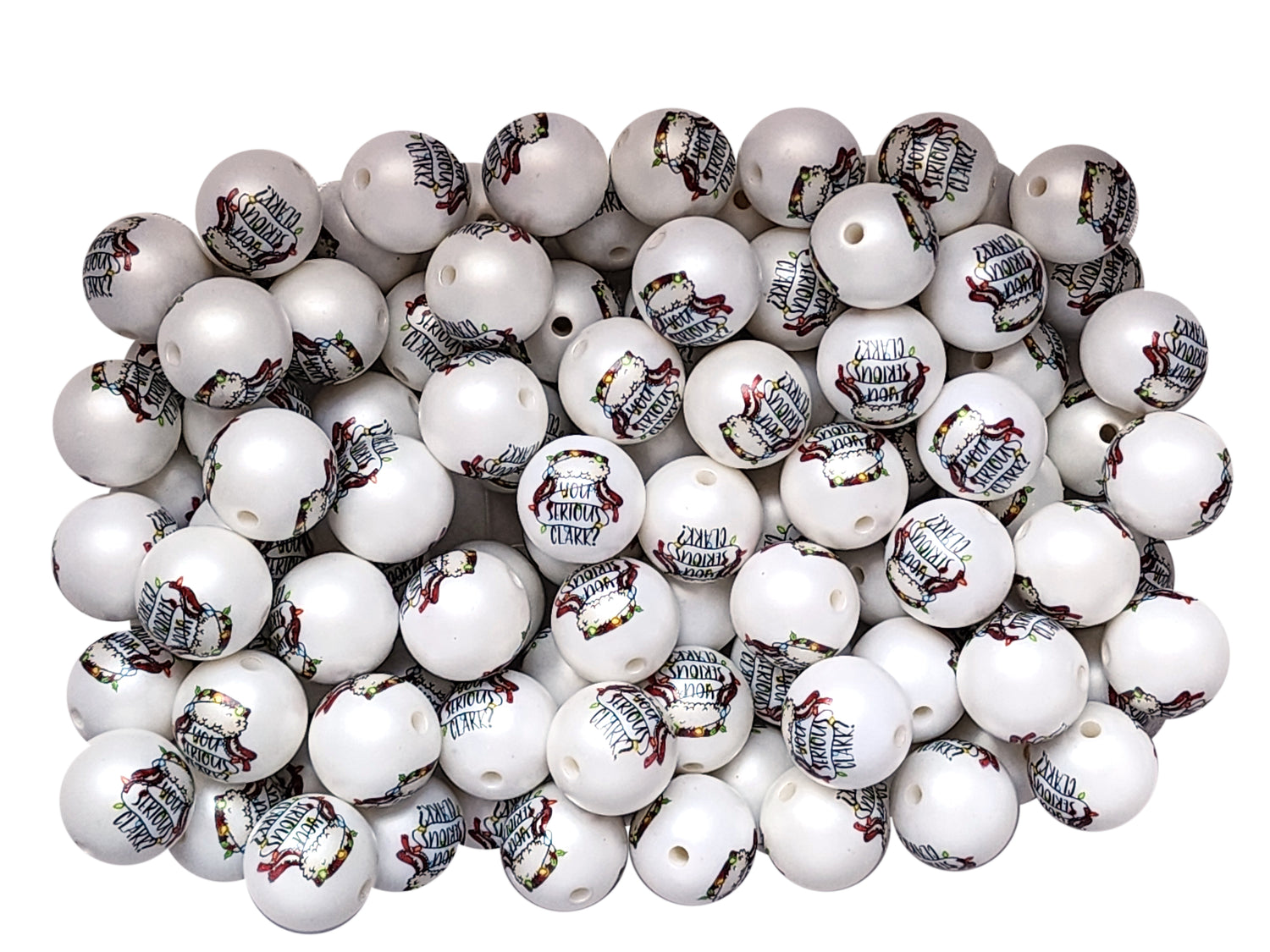 you serious clark 20mm printed bubblegum beads