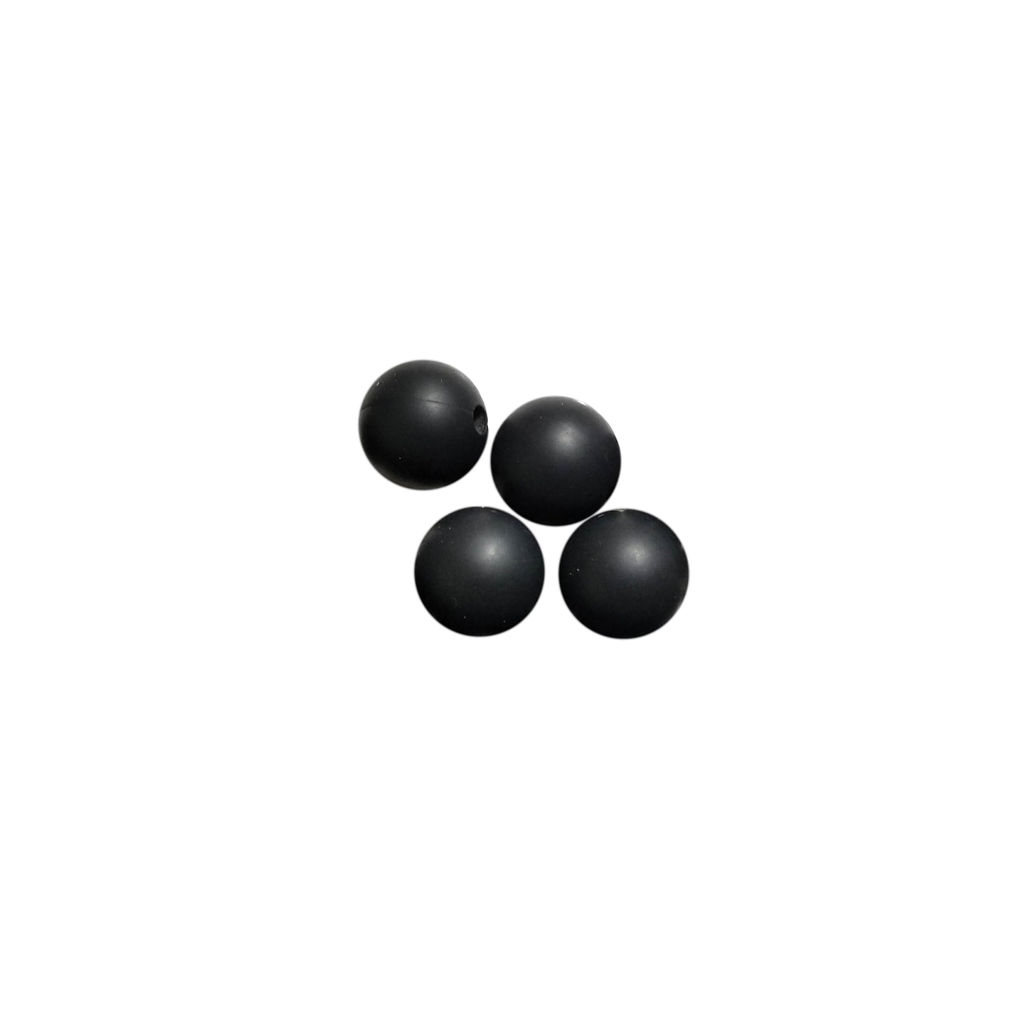 12mm black round silicone beads