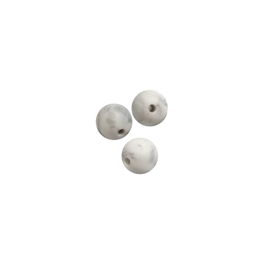 12mm marble round silicone beads