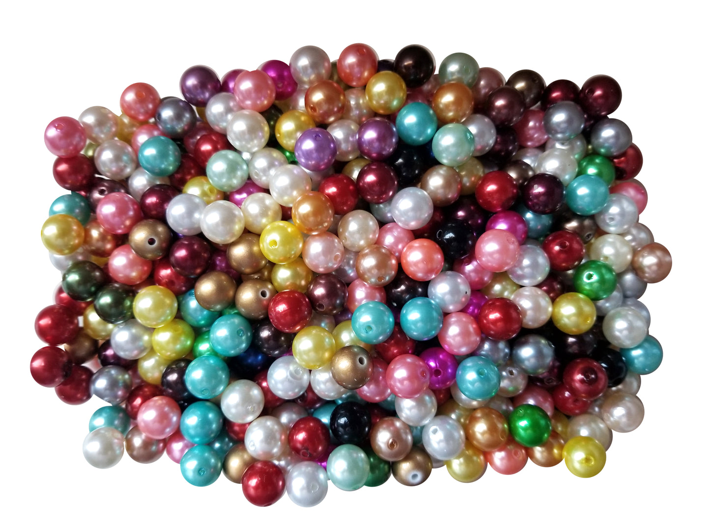 12mm rainbow pearl 12mm bubblegum beads