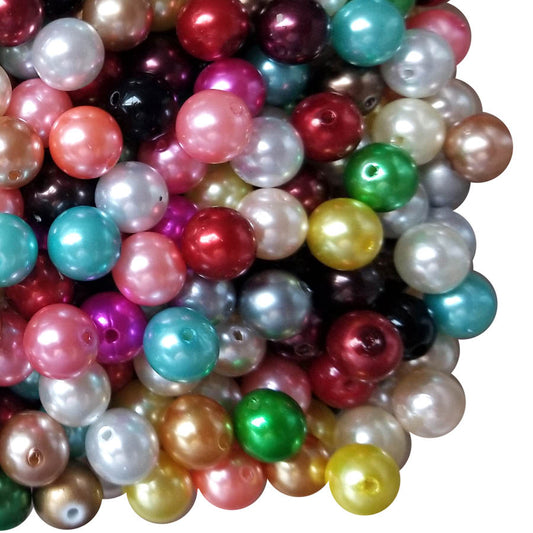 12mm rainbow pearl 12mm bubblegum beads