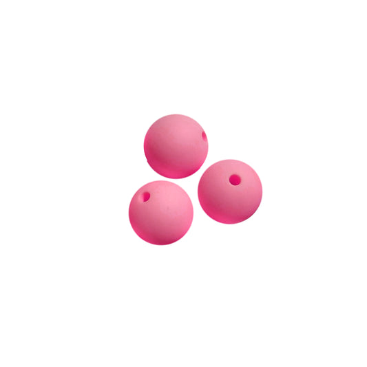 15 mm Chiffon Silicone Beads 5-1,000 (aka Medium Pink, Blush, Rose