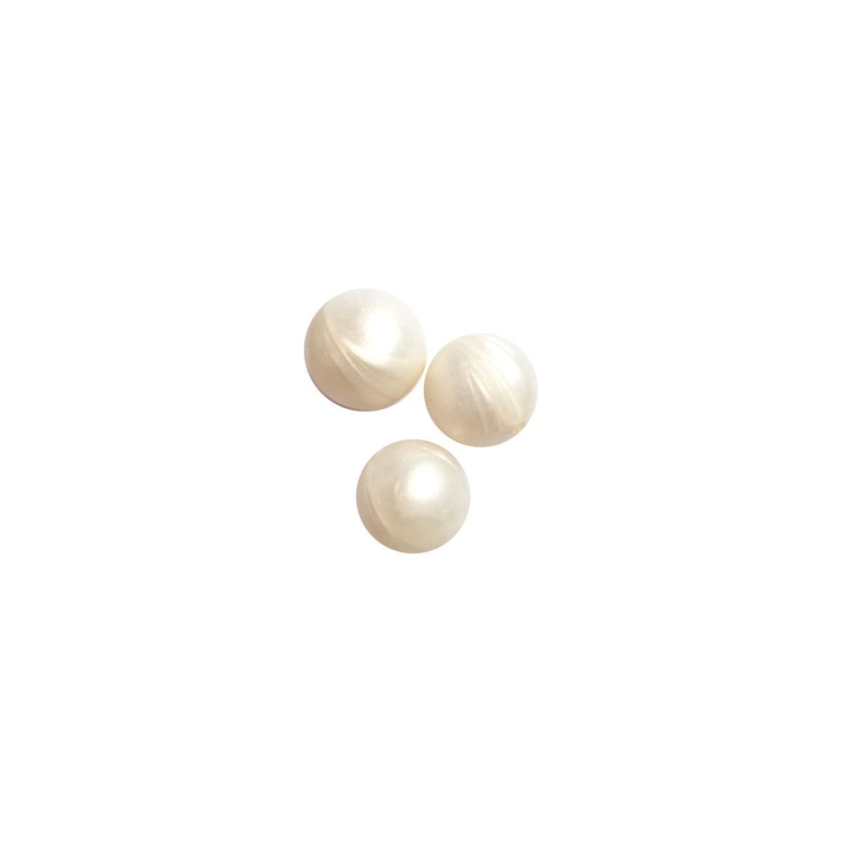 15mm pearl white round silicone beads