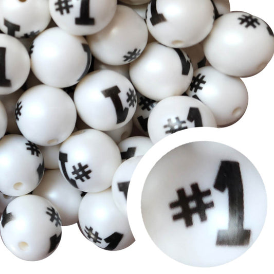 #1 20mm printed bubblegum beads