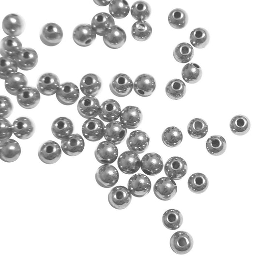 4mm silver spacer beads acrylic findings