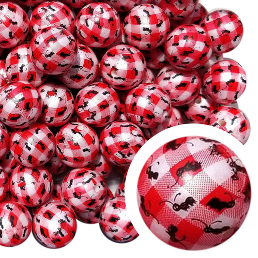 ant's picnic 20mm printed bubblegum beads