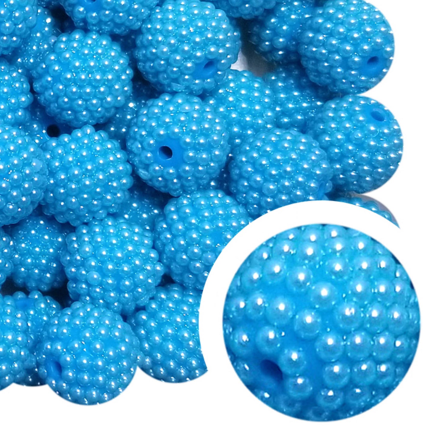 aqua berry 20mm bubblegum beads