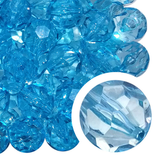 aqua faceted 20mm bubblegum beads