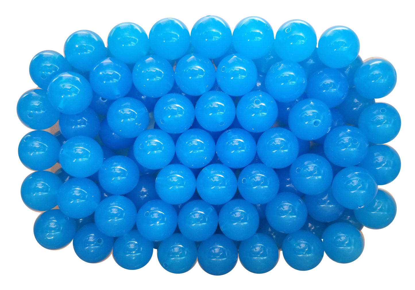 aqua jelly 20mm bubblegum beads