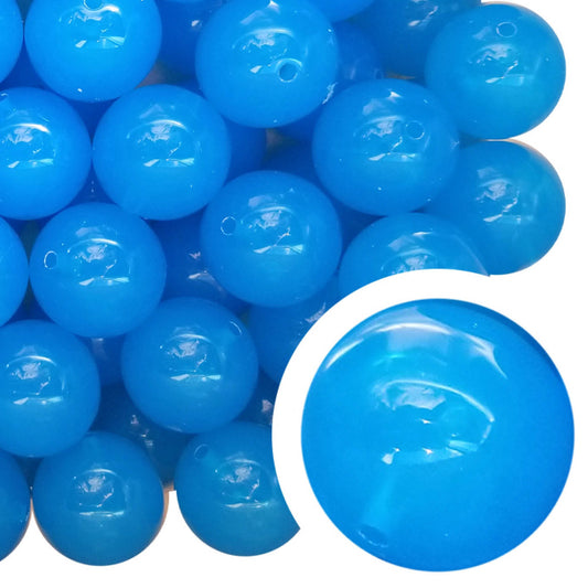 aqua jelly 20mm bubblegum beads