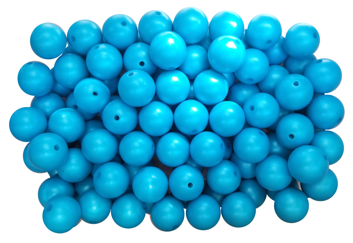 aqua matte pearl 20mm bubblegum beads